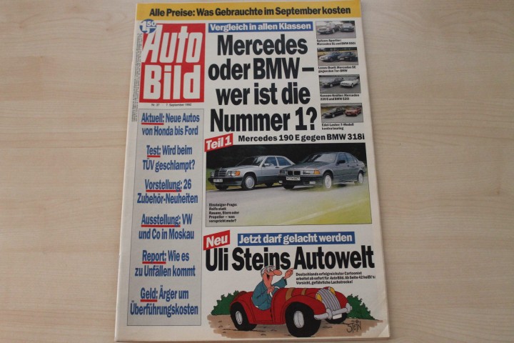 Deckblatt Auto Bild (37/1992)
